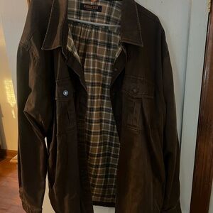 Ridgecut Toughwear Men's 3XL Flannel Lined Snap  Faux Leather Shackle Jacket